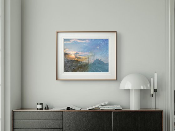 Sunrise Caramel sky Cityscape
