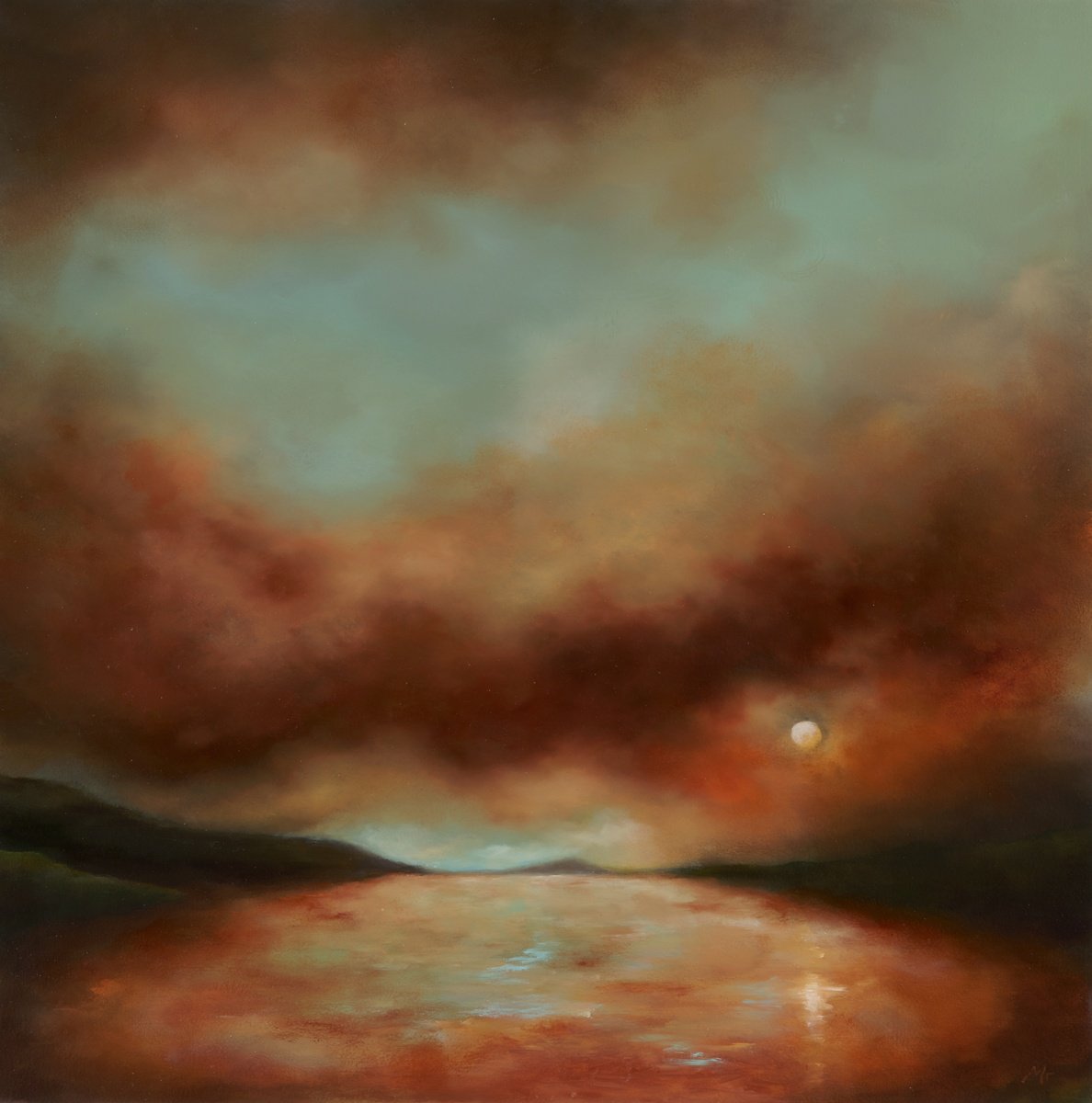 Sunset Over Loch Ness By Rolf Marriott, 25 X 25, Artwork For Sale On Artfinder