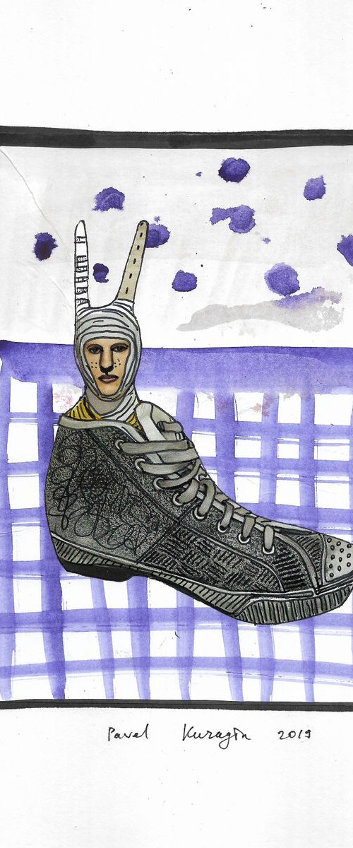Rabbit in sneaker. by Pavel Kuragin