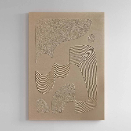 "Brown Bay" Abstract high textured art