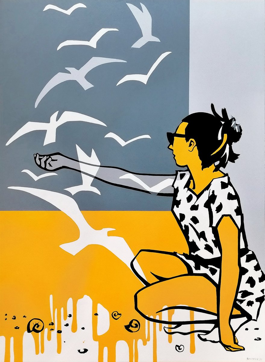 Forever summer. White birds by Evgen Semenyuk