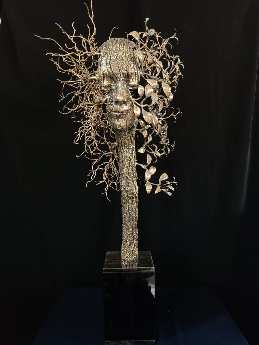 Surrealistic Portrait Bronze Sculpture By Karen Terzyan, 20 X 13", The Fairy, Original Artwork