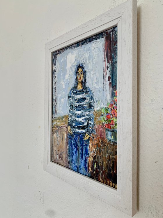 Girl in a striped shirt