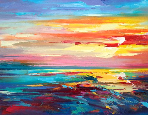 Abstract morning seascape 03 by Andrej  Ostapchuk