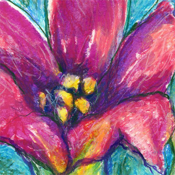 Pink Bloom - Mixed Media Painting by Kathy Morton Stanion