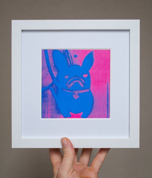 'Blueberry' French Bulldog (small framed artists proof) by AH Image Maker