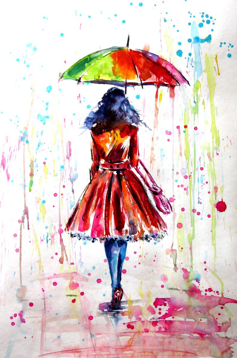 Colorful rainy day II /56 x 38 cm/ by Kovcs Anna Brigitta