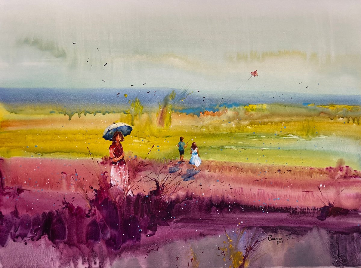 Watercolor -Summer colors-? perfect gift by Iulia Carchelan