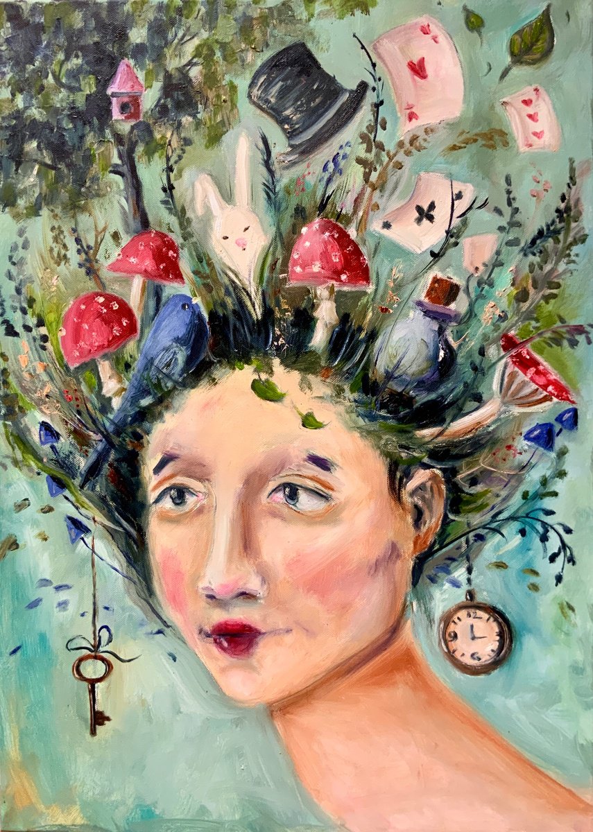 Visiting Alice - fantasy, portrait, fairy tale by Alexandra Jagoda (Ovcharenko)