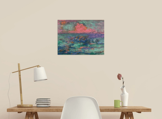 Pink cloud over Iona