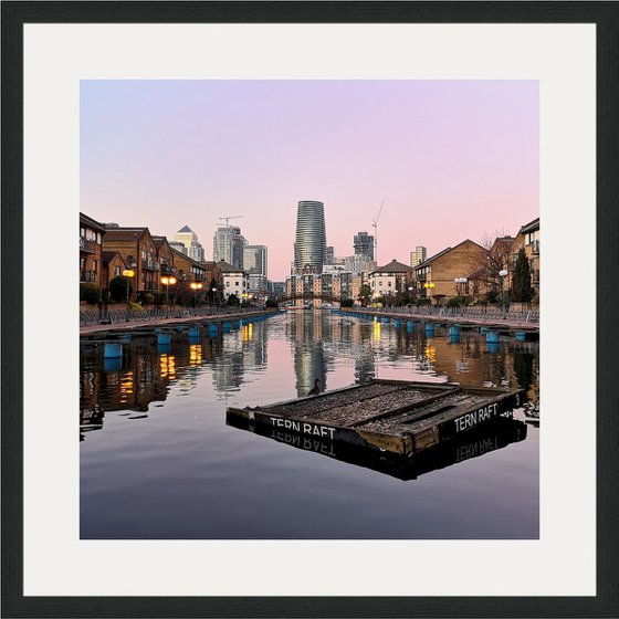 Harboured Colours - London Photography Print, 21x21 Inches, C-Type, Framed