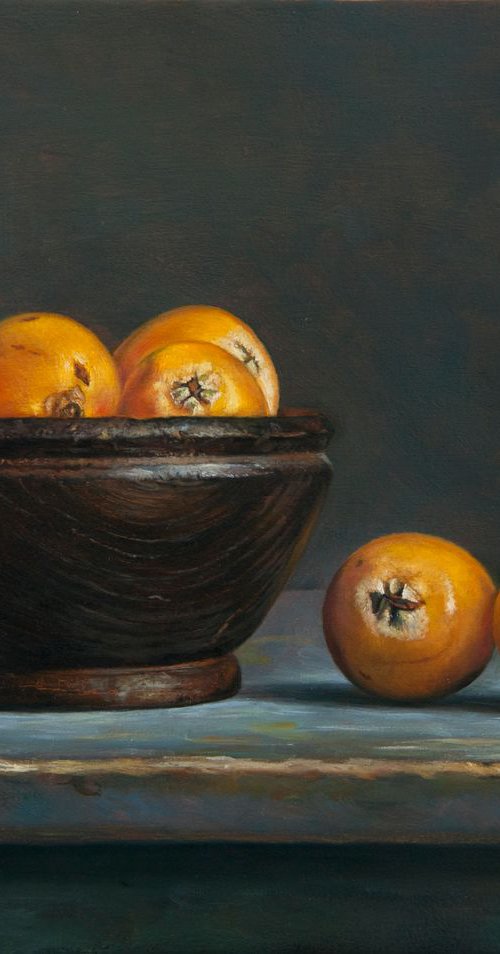 Loquat (Original Oil Painting) by Mayrig Simonjan