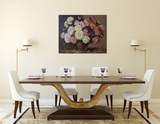 Peonies and Roses