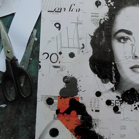 Collage_51_50X50 cm_Liz Taylor