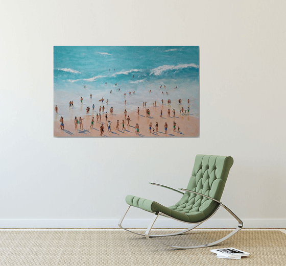 Summertime beach 48x30 in