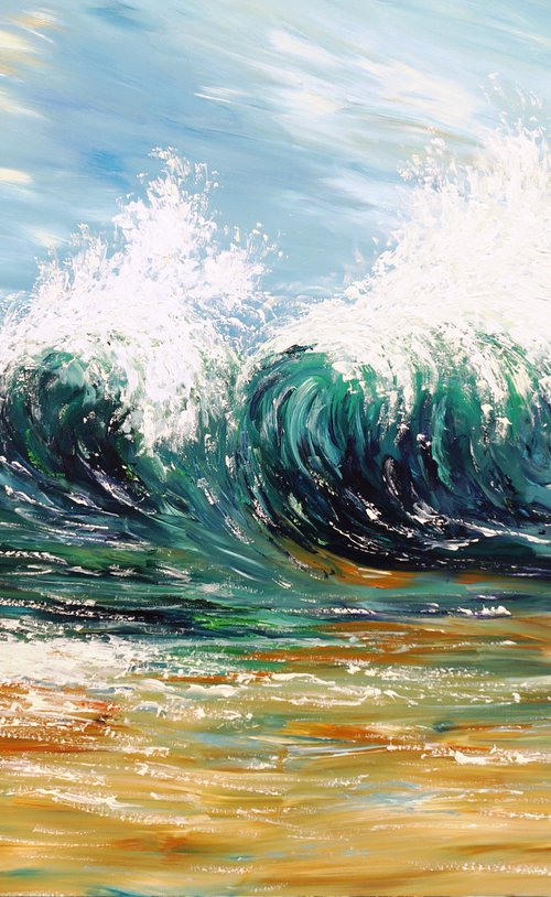 Seascape Breaking Waves XL 2 by Peter Nottrott