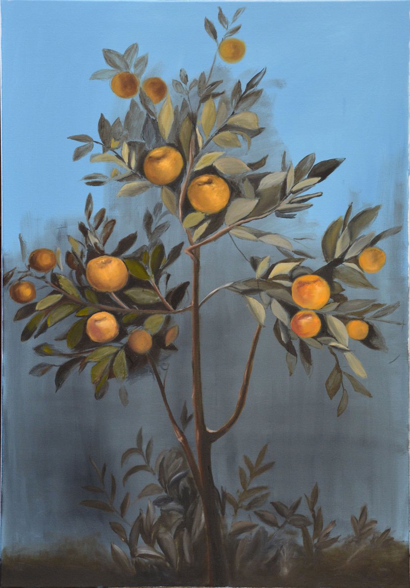 Orange tree Painting by Anna Brazhnikova wall art oil painting orange tree painting italia... by Anna Brazhnikova