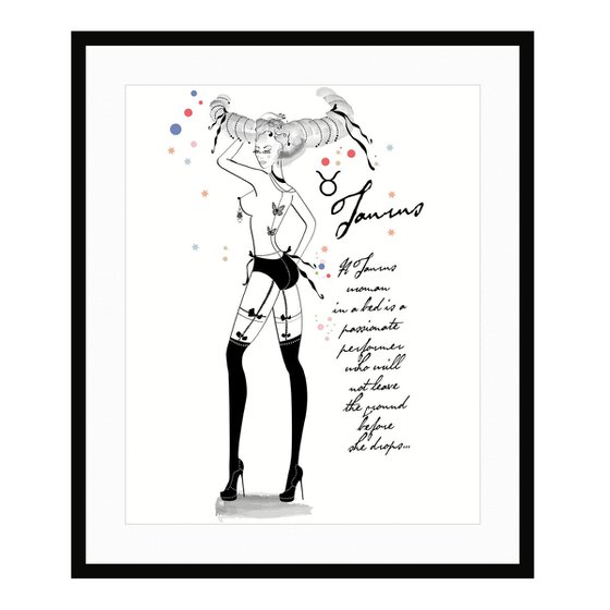 Taurus - Toro - Astrology - Zodiac - AstroPinup - Pinup Girl - Erotic - Birthday - Gift