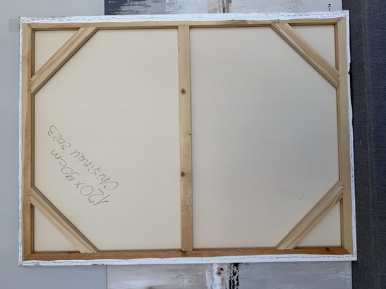 White Surge Over Dark Ground-Black White