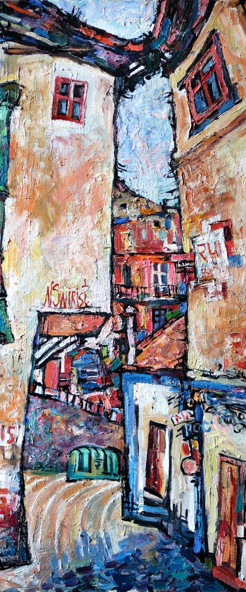 Streets of Cudillero.1 by Nikifor Swiristuhin