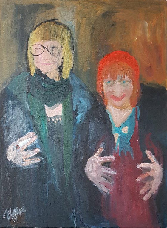 Portrait, two women