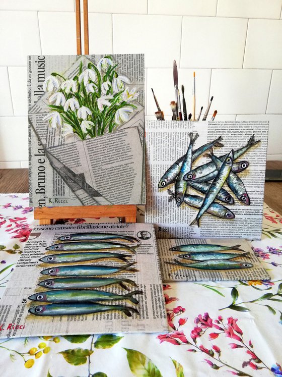 Snowdrops in Newspaper Bag