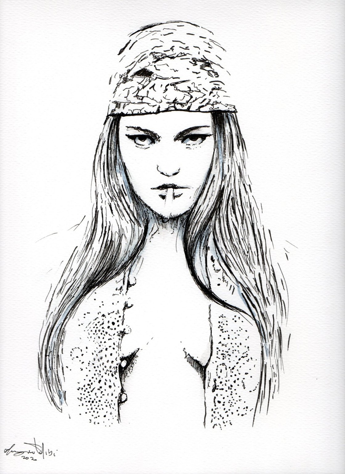 Vanessa Ink drawing by Maurizio Puglisi | Artfinder
