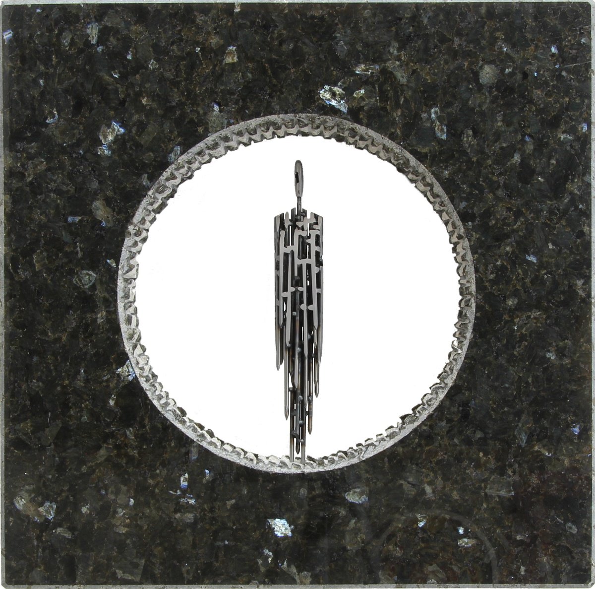 Portrait Sculpture By Manfred Hellweger, 16 X 16", Time Hole Iii, Original Artwork