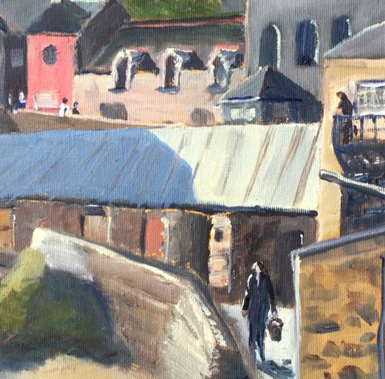 Port Isaac fishing Village Cornwall. An original oil painting.