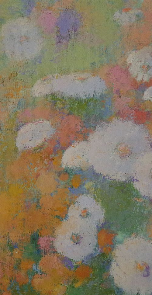 Breath of Sunlight, Flowers, Contemporary art, Original oil painting,  Handmade artwork, One of a kind Signed with Certificate of Authenticity by Vahe Yeremyan