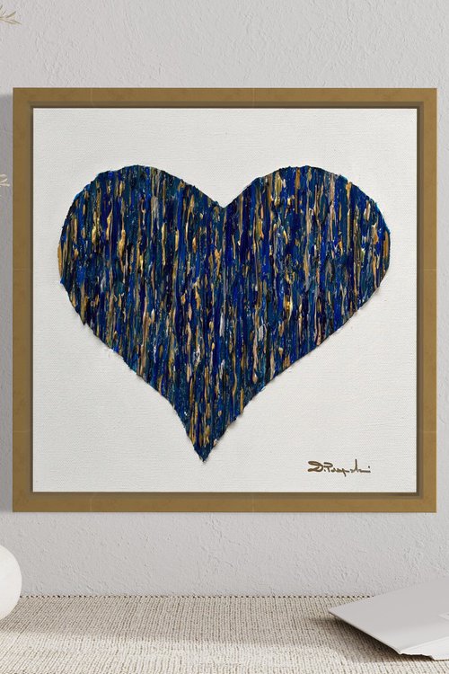 Bright Love  - Golden & Blue by Daniela Pasqualini