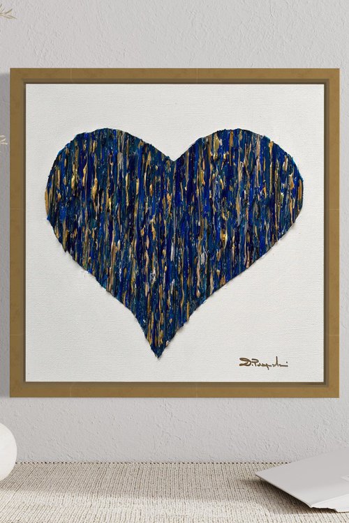 Bright Love - Golden & Blue by Daniela Pasqualini