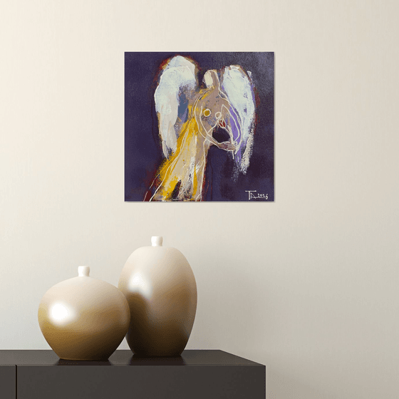 Angel with a flower.