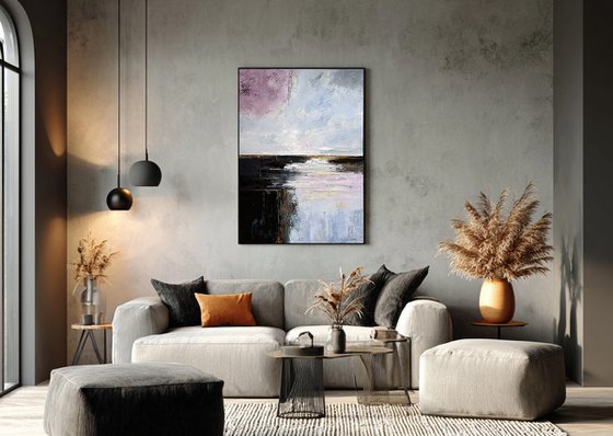 Soft Light Across Still Water-Clouds wall art