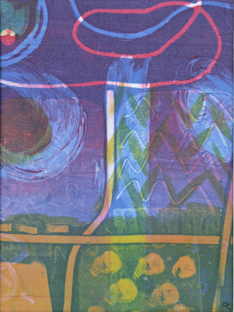 Purple Wood - Signed, Mounted and Backed by Dawn Rossiter