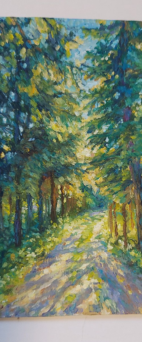 Road to the Pond, Evening by Ekaterina Orlova