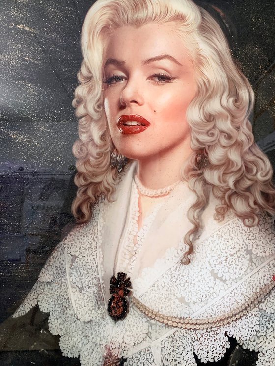 Marilyn Monroe versus Aegje Hasselaer (orignal Michiel Jansz van Mierevelt 1640)