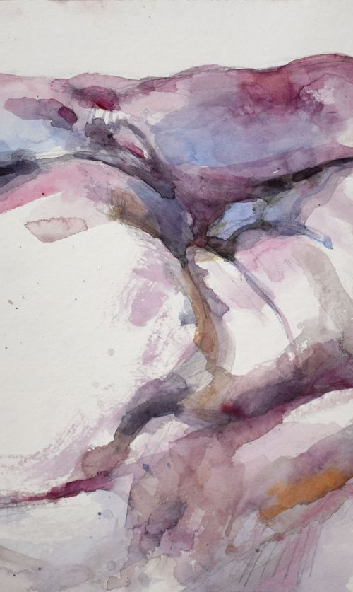 Nude back by Goran Žigolić Watercolors