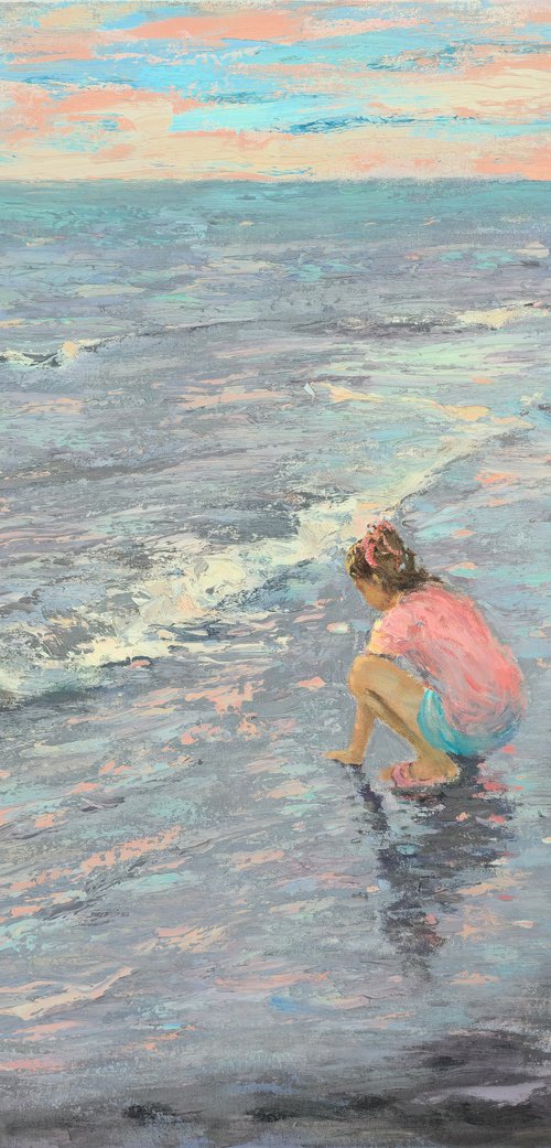 The Girl and the Sea Painting by Hrachya Hakobyan