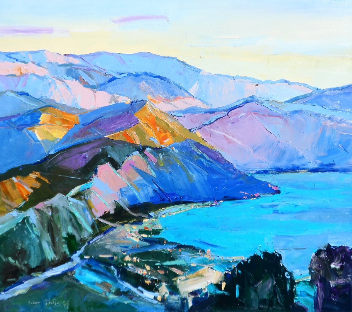 Impressionistic Landscape Oil Painting By Yehor Dulin, 31 X 28", " Bird