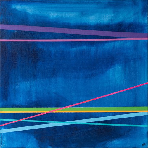 Abstract Spectrum in Blue (AV Art) by Joseph Villanueva