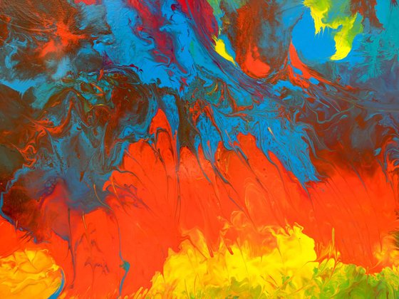 Dance with Colors - Large Modern Abstract Painting - Ready to Hang