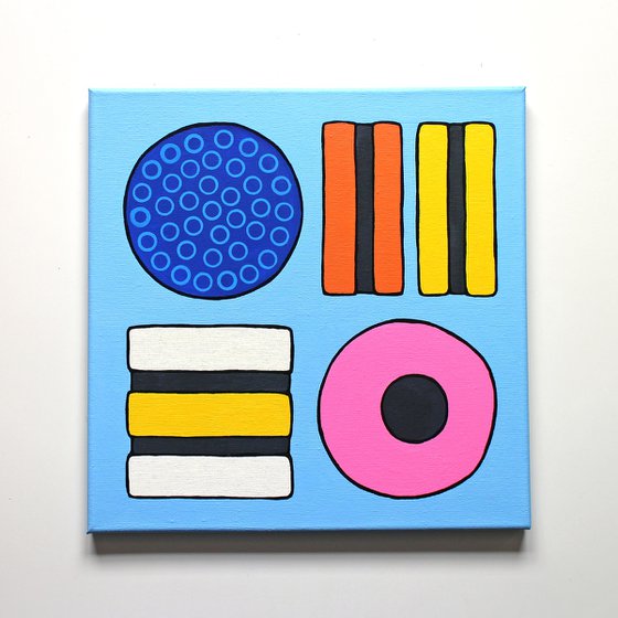 Liquorice Allsorts Pop Art Painting on Canvas