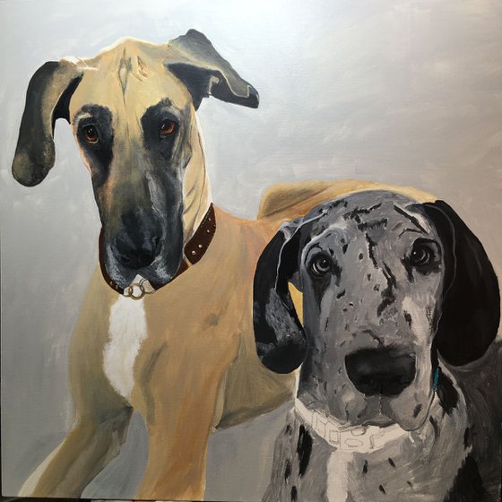 LIBERTY AND FINNEGAN (Commissioned Pet Portrait)