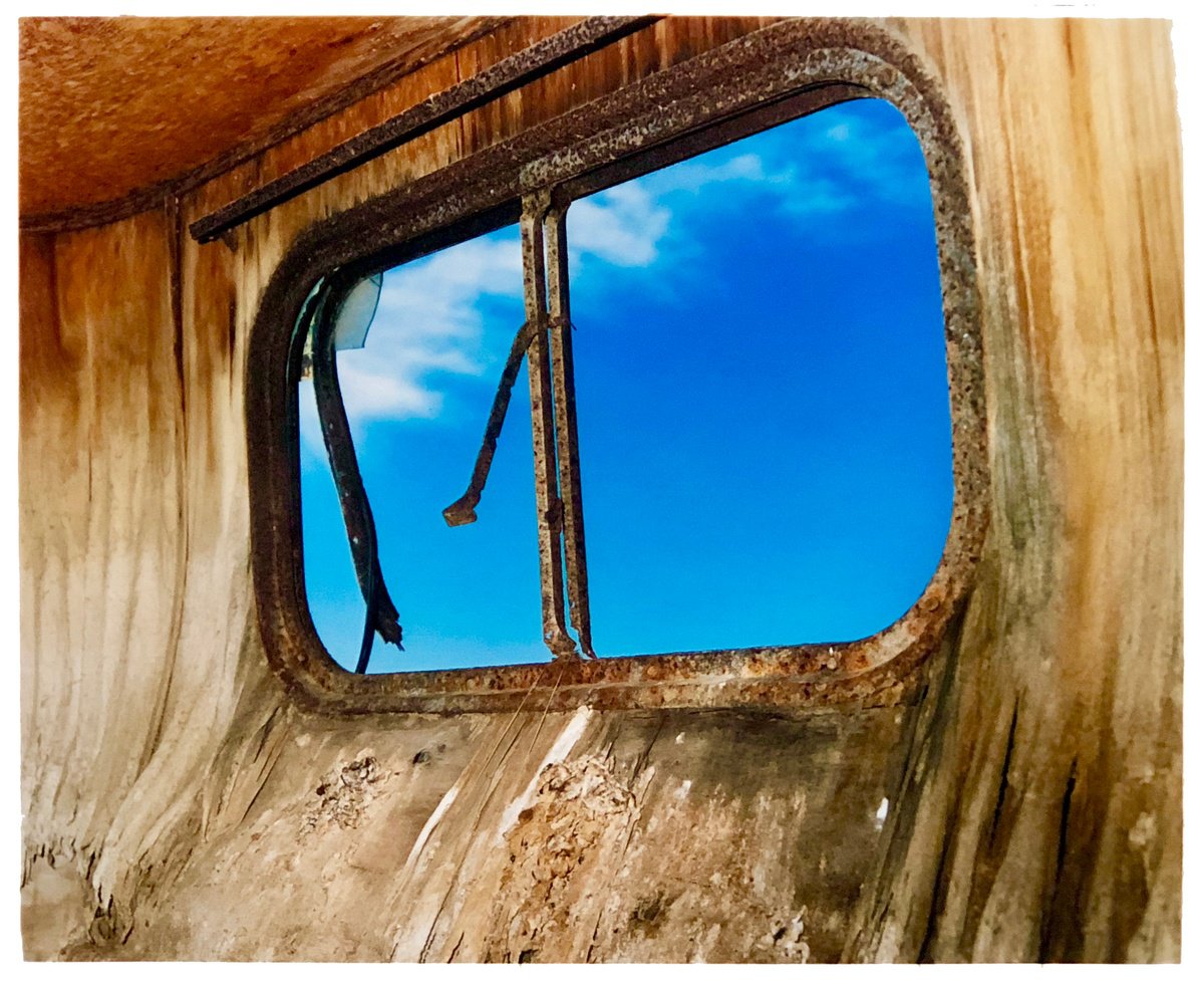 Urban And Pop Cityscapes Photograph By Richard Heeps, 35 X 30", Trailer Window, Bombay Beach, Salton Sea, California, 2003, Artfinder