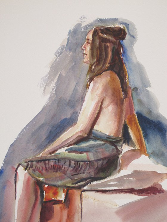 Seated female nude