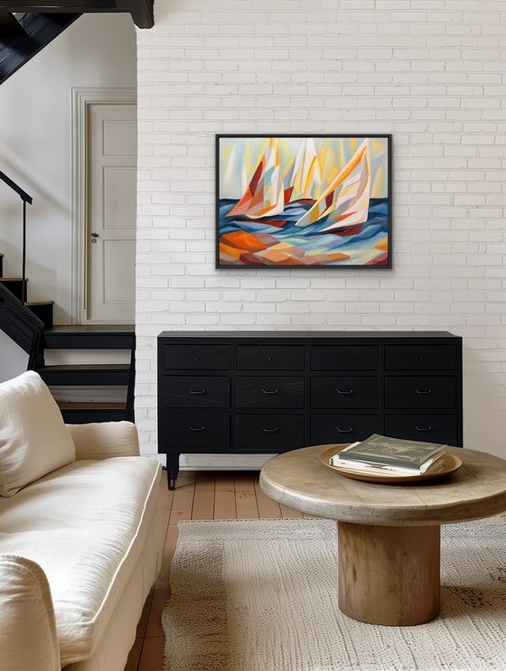 Sailboat Regatta Seascape