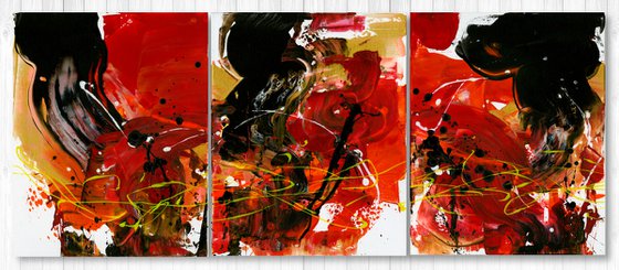 Passion And Lust  - 3 Abstract Paintings by Kathy Morton Stanion