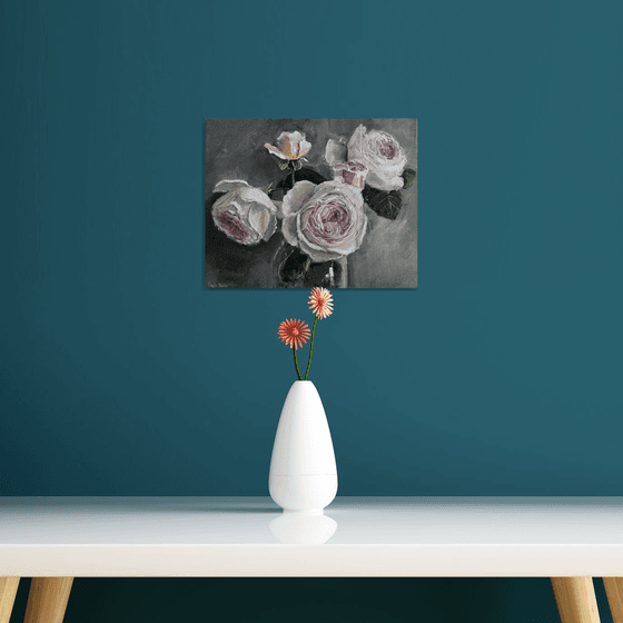 Pink roses still life