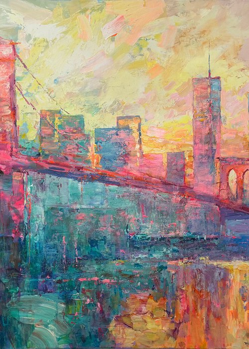 Bridge at Dusk, New York by Viacheslav Zaykin